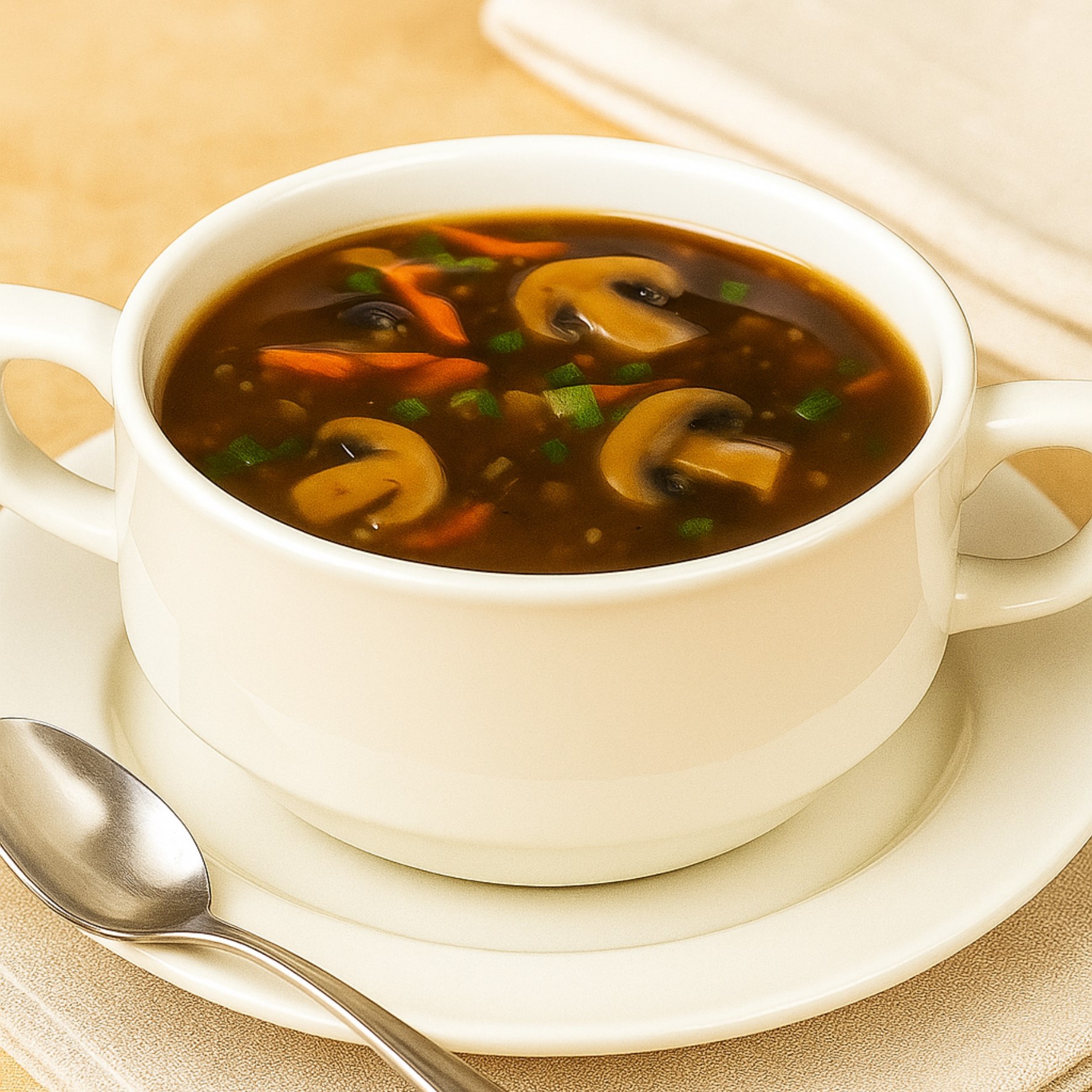 Hot and Sour Mushroom Soup