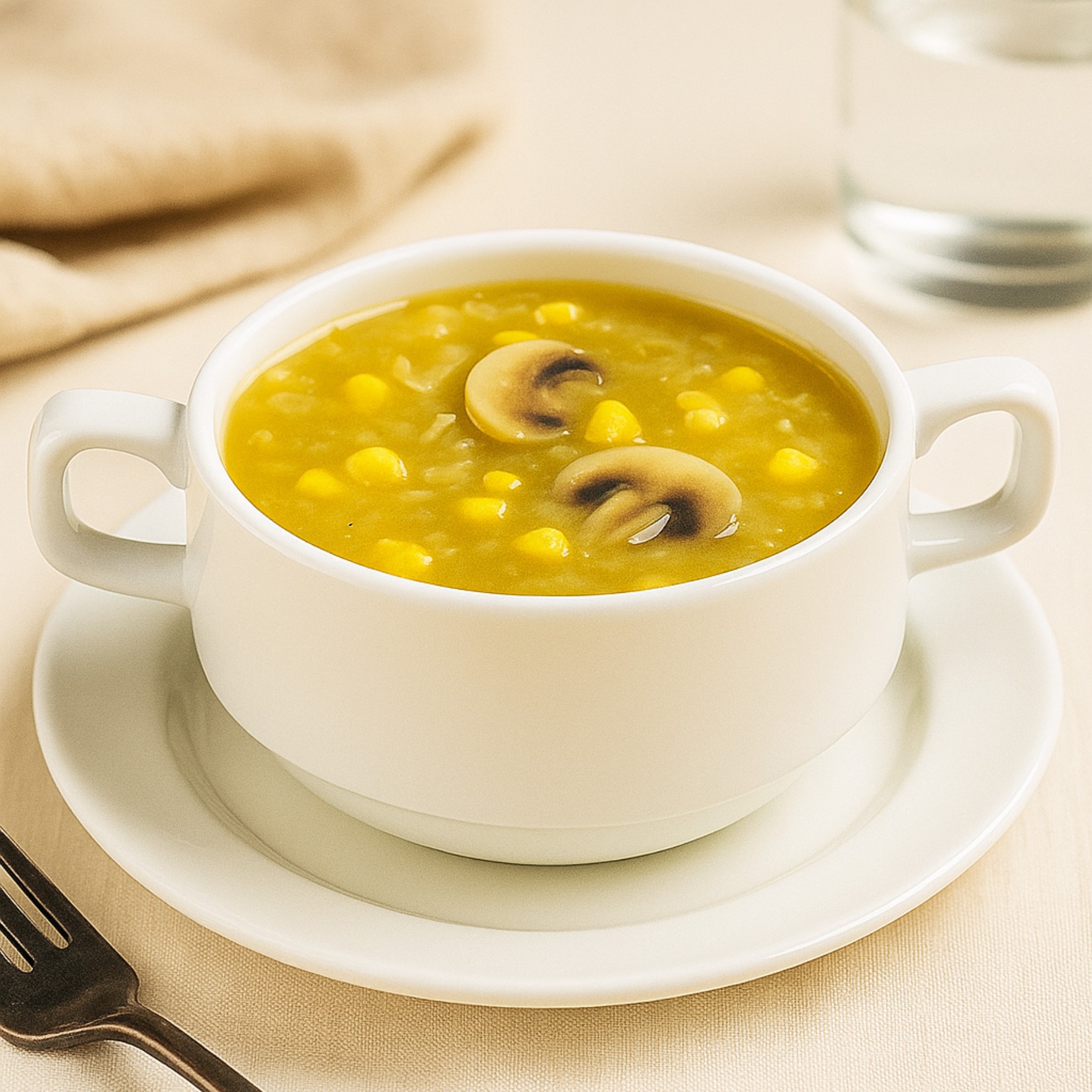 Mushroom Corn Soup