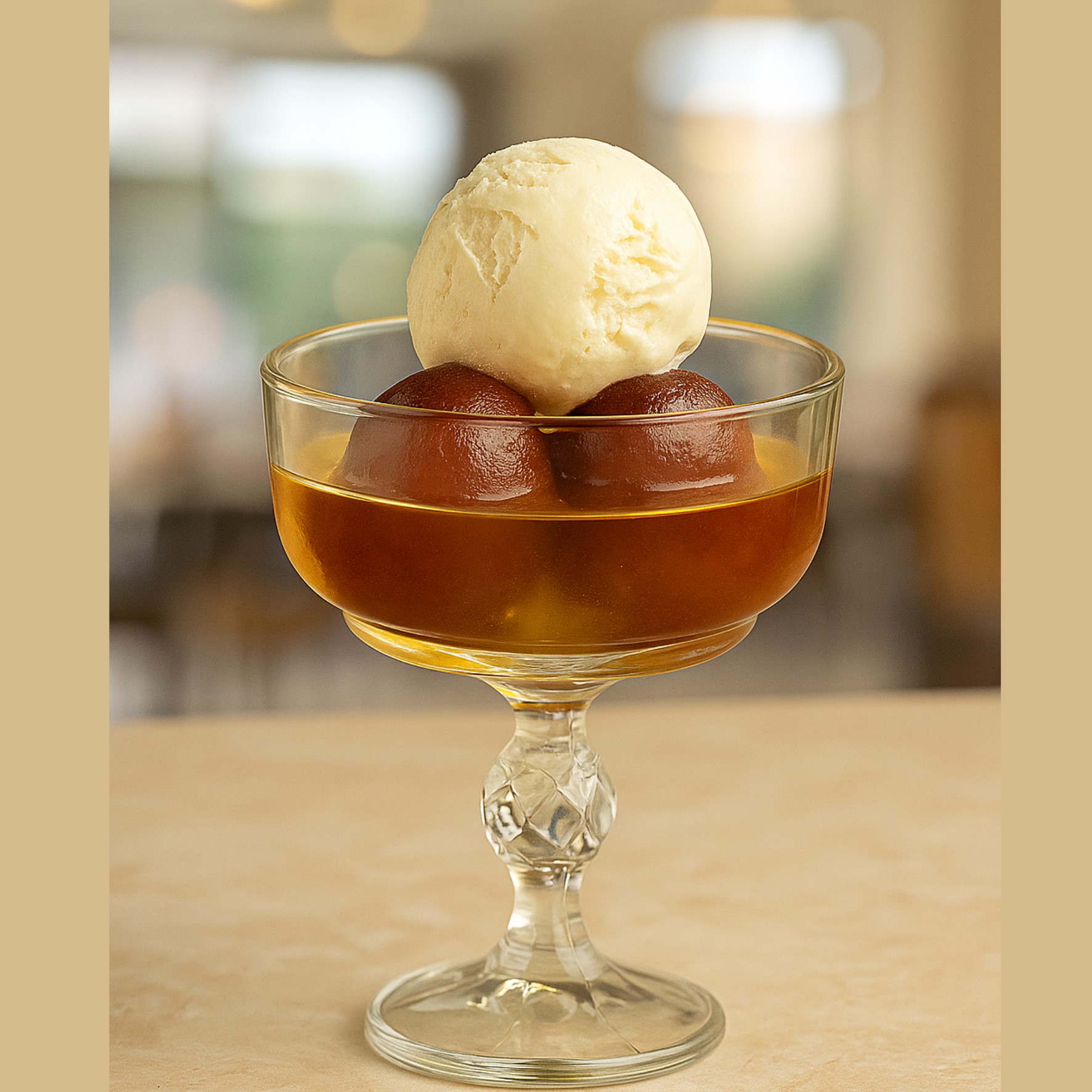 Gulab Jamun with Ice-cream